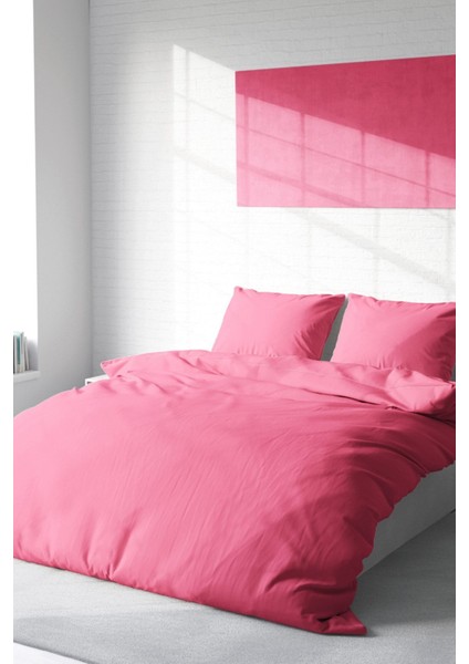 Doğal Pamuk Çift Kişilik 3D Digital Pembe Lux Pamuk Ranforce Nevresim Takımı fiyatları