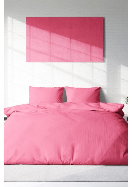 Doğal Pamuk Çift Kişilik 3D Digital Pembe Lux Pamuk Ranforce Nevresim Takımı modelleri