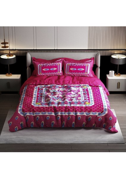 Çift Kişilik Sık Dokuma Pamuk Saten 3D Özel Tasarım Red Otantik Nevresim Takımı modelleri