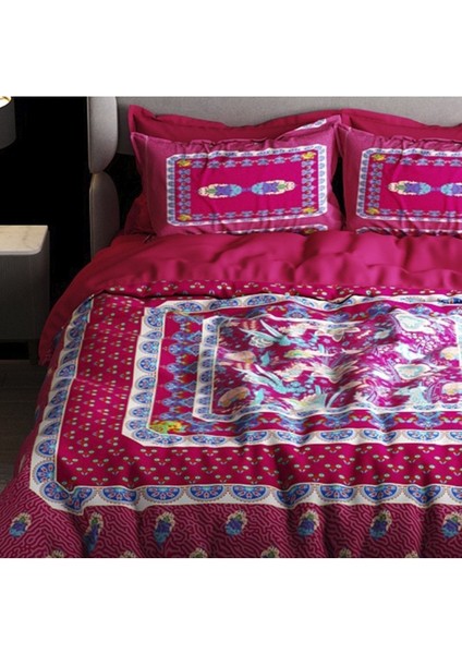 Çift Kişilik Sık Dokuma Pamuk Saten 3D Özel Tasarım Red Otantik Nevresim Takımı fırsatları