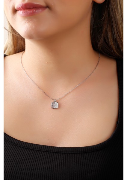 925 Ayar Gümüş,sedef Içerisinde Kalp ve Zirkon Taşlı Kolye fiyatları