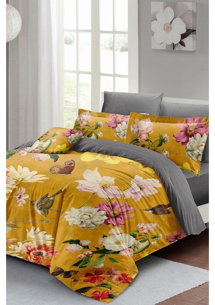 Doğal Pamuk Çift Kişilik 3D Digital Rose Mıx Nevresim Takımı modelleri