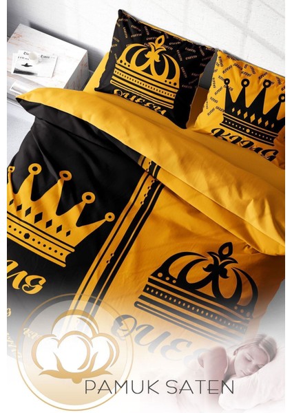 Çift Kişilik Sık Dokuma Pamuk Saten 3D Özel Tasarım King-Queen Nevresim Takımı fırsatları