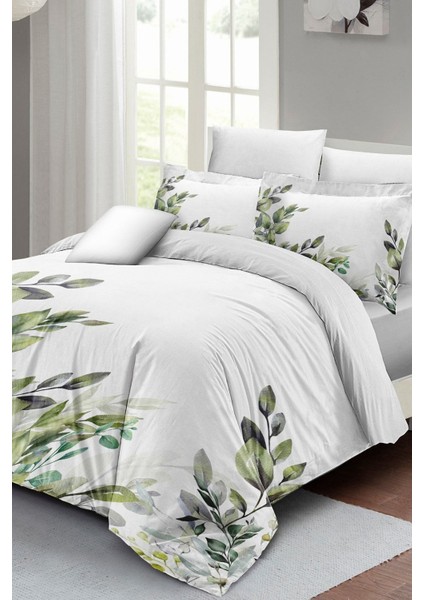 Çift Kişilik Sık Dokuma Pamuk Saten 3D Özel Tasarım Green Branch Nevresim Takımı fiyatları