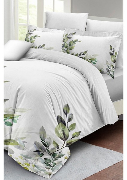 Çift Kişilik Sık Dokuma Pamuk Saten 3D Özel Tasarım Green Branch Nevresim Takımı modelleri