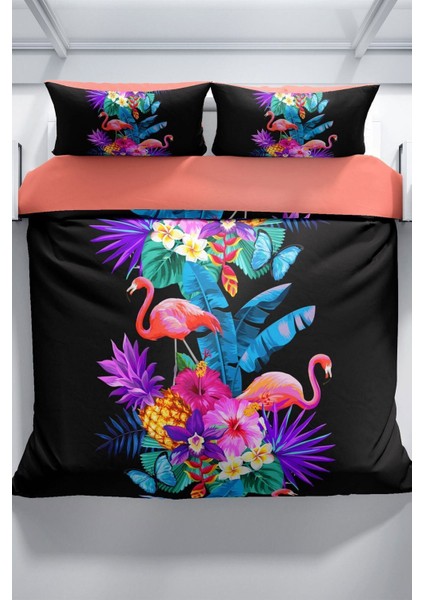 Flamingo Iıı 3D Pamuk Saten Çift Kişilik Nevresim Seti Nevresim Takımı modelleri