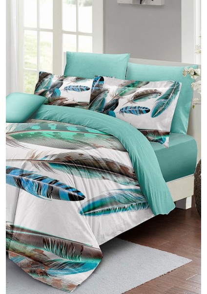 Doğal Pamuk Çift Kişilik 3D Digital New Feather Nevresim Takımı fiyatları