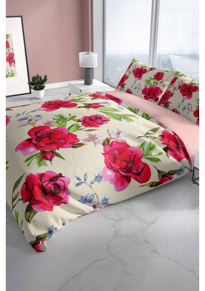 Aqua 3D Pamuk Saten Çift Kişilik Nevresim Seti Nevresim Takımı