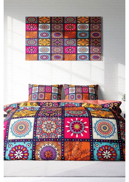 Çift Kişilik Sık Dokuma Pamuk Saten 3D Özel Tasarım Nakkaş Nevresim Takımı modelleri