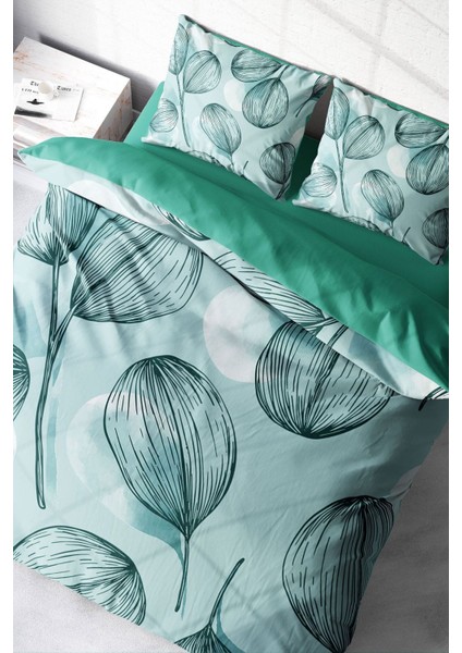 Doğal Pamuk Çift Kişilik 3D Digital Baloni Nevresim Takımı