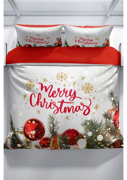 Ny Noel 3D Pamuk Saten Çift Kişilik Nevresim Seti Nevresim Takımı modelleri