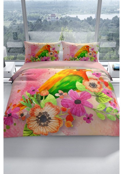 Birdnest 3D Pamuk Saten Çift Kişilik Nevresim Takımı fiyatları