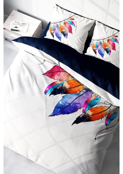 Doğal Pamuk Çift Kişilik 3D Digital Tüy Nevresim Takımı