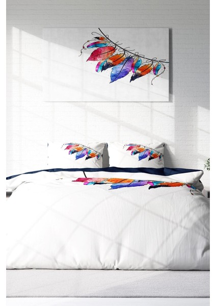 Doğal Pamuk Çift Kişilik 3D Digital Tüy Nevresim Takımı modelleri