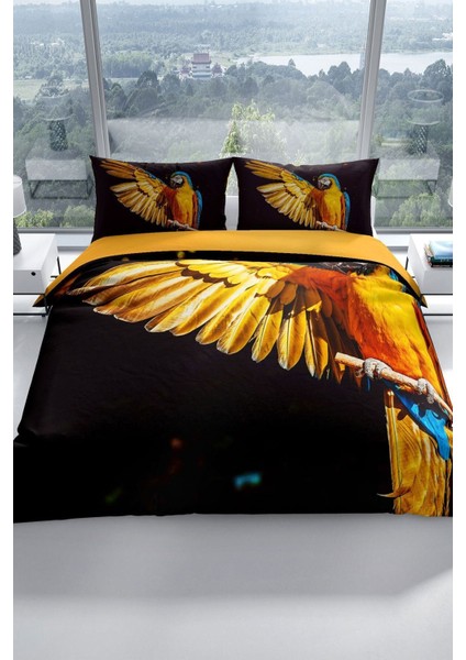 Parrot 3D Pamuk Saten Çift Kişilik Nevresim Seti Nevresim Takımı fiyatları