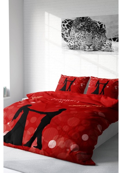 Çift Kişilik Sık Dokuma Pamuk Saten 3D Özel Tasarım Sevgililer Günü Nevresim Takımı fiyatları