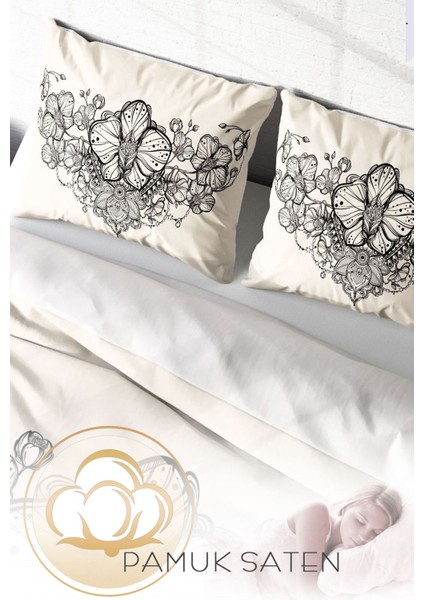 Çift Kişilik Sık Dokuma Pamuk Saten 3D Özel Tasarım Gray Lines Nevresim Takımı fırsatları