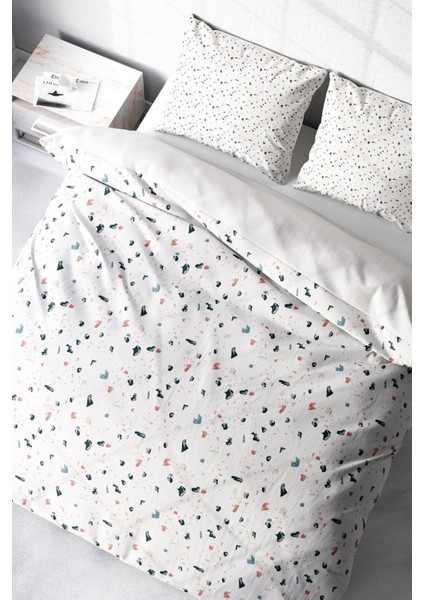 3D Pamuk Saten Çift Kişilik Nevresim Takımı