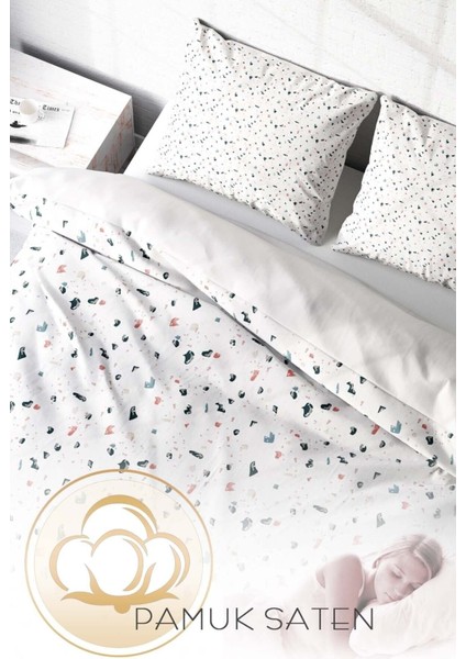 3D Pamuk Saten Çift Kişilik Nevresim Takımı fırsatları