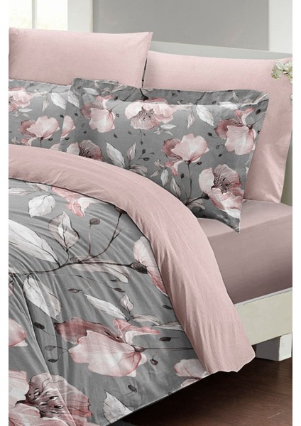 Gray Rose Çift Kişilik 3D Pamuk Saten Nevresim Takımı fırsatları