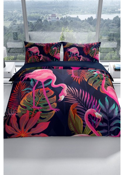 Flamingo I 3D Pamuk Saten Çift Kişilik Nevresim Seti Nevresim Takımı fiyatları