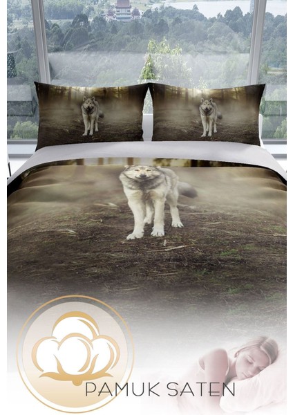 Fluwolf 3D Pamuk Saten Çift Kişilik Nevresim Seti Nevresim Takımı fırsatları