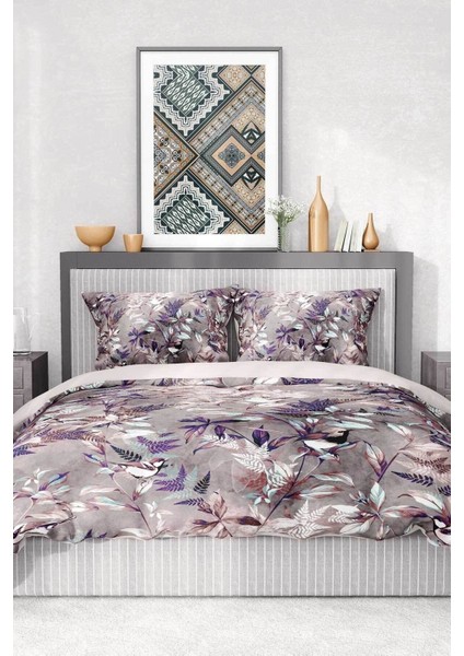 Pamuk Saten Lastikli Çarşaf Deluxe Koleksiyon Çift Kişilik 3D Bird Nevresim Takımı fırsatları