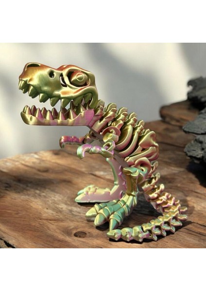 Mooiebaby's Sevimli Iskelet Trex - Hareketli Organik Oyuncak - 3D Baskı - Dinazor