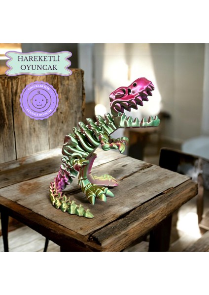Mooiebaby's Sevimli Iskelet Trex - Hareketli Organik Oyuncak - 3D Baskı - Dinazor fiyatları