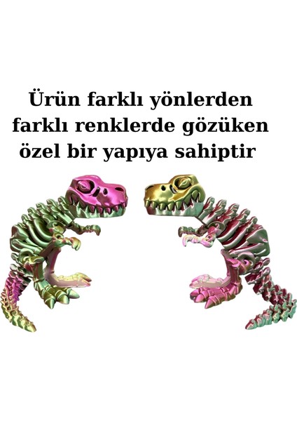 Mooiebaby's Sevimli Iskelet Trex - Hareketli Organik Oyuncak - 3D Baskı - Dinazor indirimleri