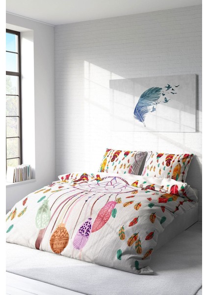 Çift Kişilik Sık Dokuma Pamuk Saten 3D Özel Tasarım Dream Catchers Nevresim Takımı fiyatları