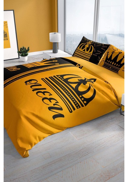 King-Queen 3D Pamuk Saten Çift Kişilik Nevresim Takımı