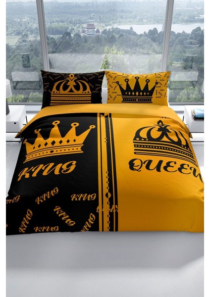 King-Queen 3D Pamuk Saten Çift Kişilik Nevresim Takımı fiyatları
