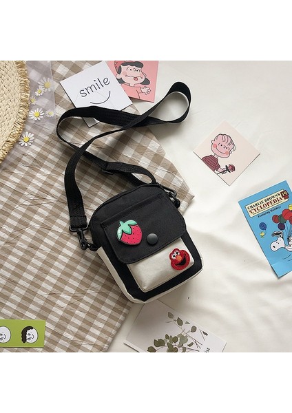 Yeni Susam Sokağı Askılı Çanta Kadın Kanvas Karikatür Küçük Omuzdan Askili Çanta Öğrenci Omuz Taze Ve Tatlı Küçük Çanta Kadınlar Için (Yurt Dışından)