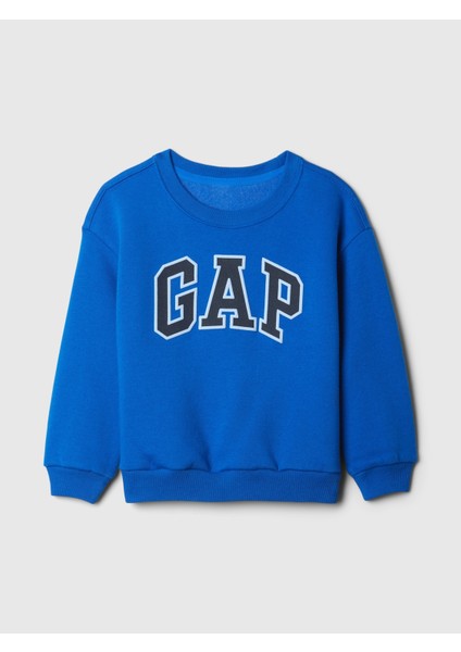 Erkek Bebek Mavi Gap Relaxed Logo Fleece Sweatshirt