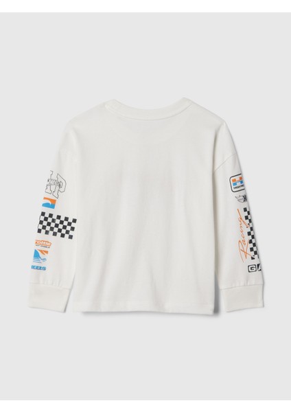 Erkek Bebek Kırık Beyaz Hot Wheels Grafikli T-Shirt fiyatları
