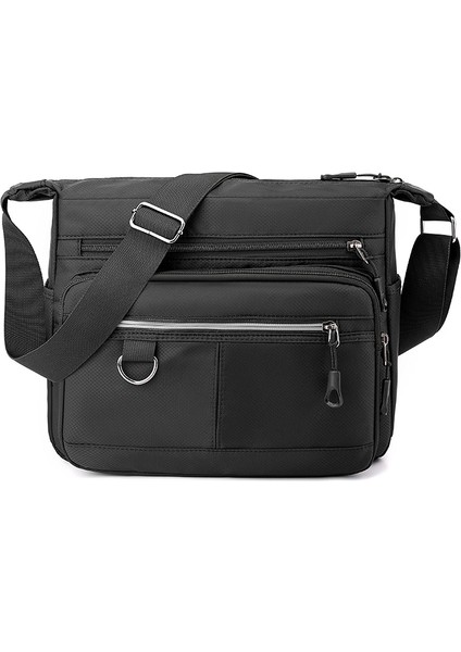 Büyük Kapasiteli Banliyö Erkek Omuz Çantası Rahat Basit Seyahat Sırt Çantası Iş Gezisi Erkek Çok Cepli Crossbody Çanta (Yurt Dışından)