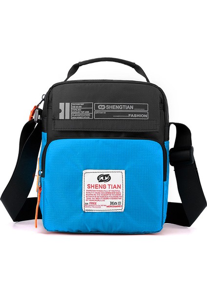 Yeni Erkek Basit Rahat Ve Dayanıklı Omuz Çantası Büyük Kapasiteli Çok Cepli Oxford Kumaş Crossbody Çanta (Yurt Dışından)