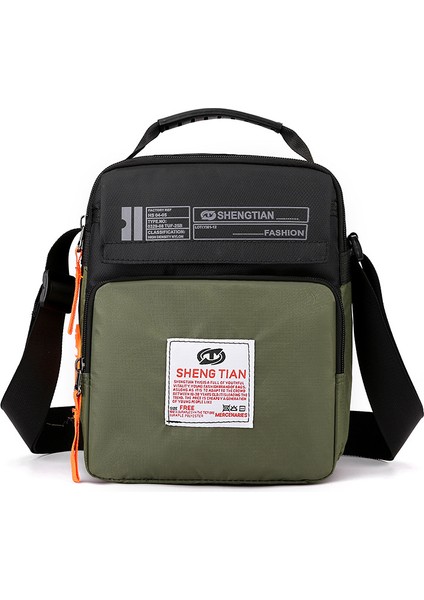 Yeni Erkek Basit Rahat Ve Dayanıklı Omuz Çantası Büyük Kapasiteli Çok Cepli Oxford Kumaş Crossbody Çanta (Yurt Dışından)