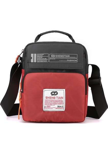 Yeni Erkek Basit Rahat Ve Dayanıklı Omuz Çantası Büyük Kapasiteli Çok Cepli Oxford Kumaş Crossbody Çanta (Yurt Dışından)