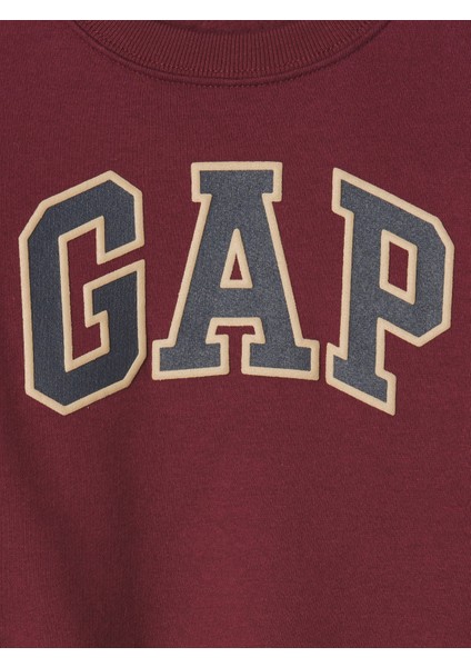 Erkek Bebek Bordo Gap Relaxed Logo Fleece Sweatshirt fiyatları