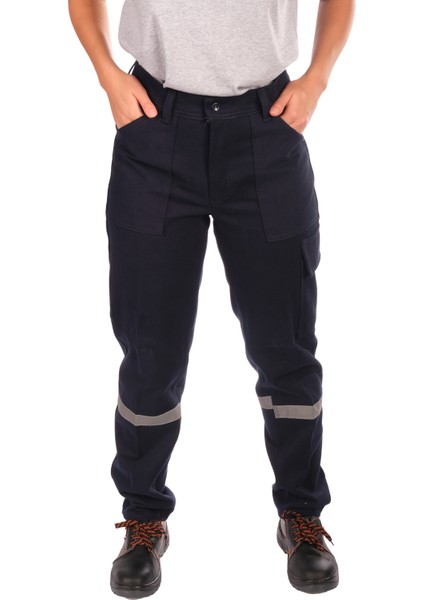 7/7 Gabardin Kışlık İşçi Pantolonu Tek Reflektörlü Kalın İş Pantolonu