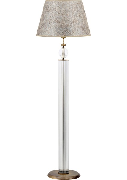 Caen Eskitme Detaylı Modern Özel Tasarım Cam Lambader - Sarı Kırçıl