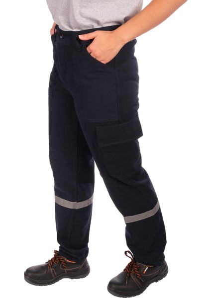 7/7 Gabardin Kışlık İşçi Pantolonu Tek Reflektörlü Kalın İş Pantolonu fırsatları