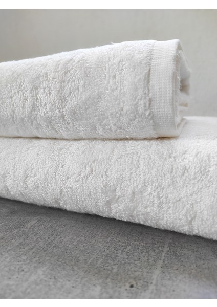 2'li Bambu Banyo Havlu Seti - Çiçek Nakışlı Çeyizlik Havlu Takımı -Tivoli Lisette -Ekru modelleri