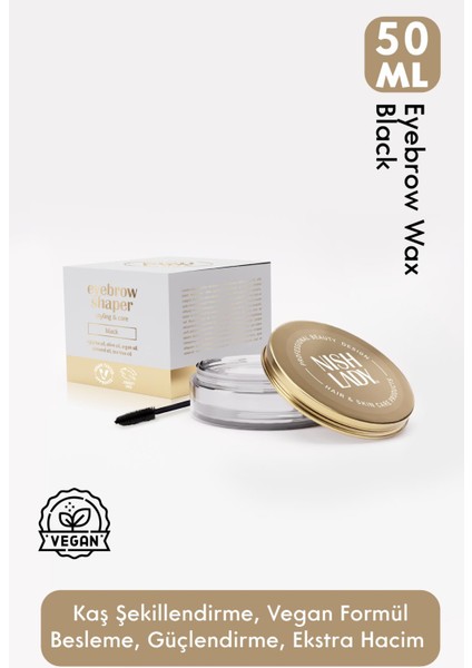 Kaş Şekillendirici Wax - Siyah 50 ml