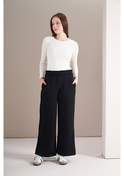 3 Iplik Şardonlu Eşofman Siyah modelleri