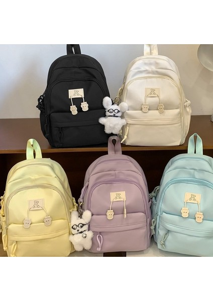 Yeni Öğrenci Sırt Çantası Kore Versiyonu Kampüs Ins Okul Çantası Kadın Düz Renk Küçük Taze Yüksek Görünümlü Küçük Sırt Çantası (Yurt Dışından) fiyatları