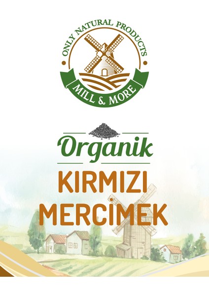 Organik Kırmızı Mercimek 750 gr