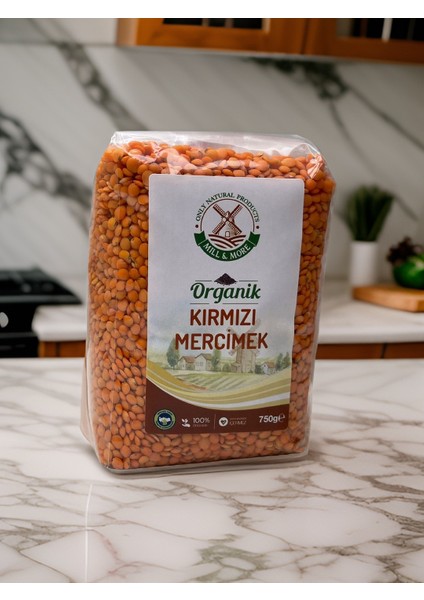 Organik Kırmızı Mercimek 750 gr